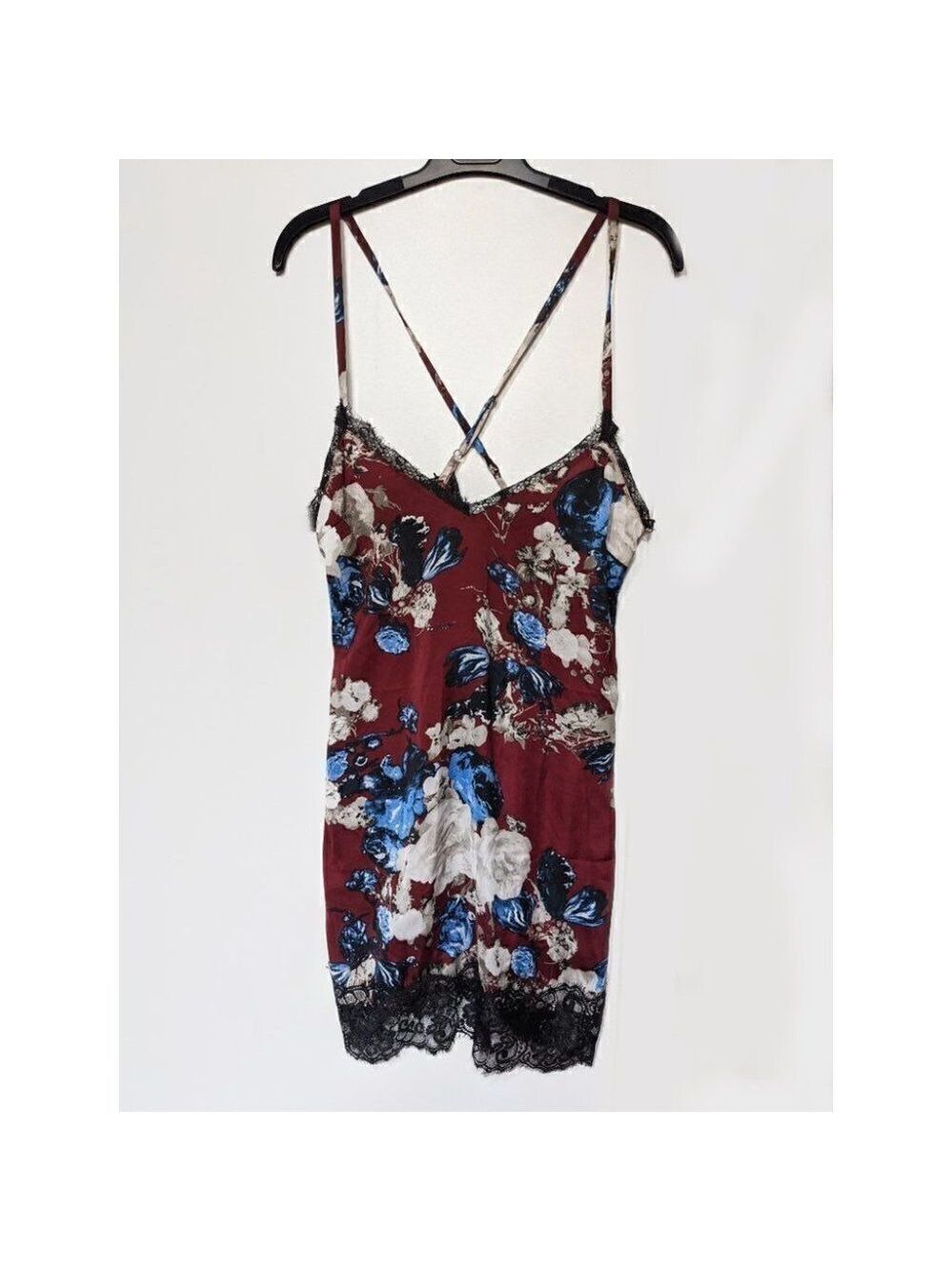 Tobi | Floral and lace slip dress